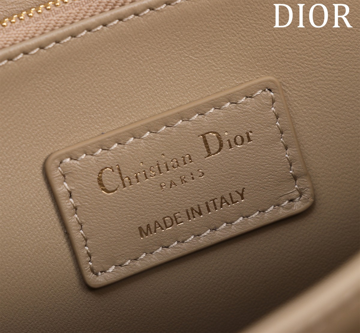 My Dior Top Handle Bag Powder Beige Cannage Lambskin